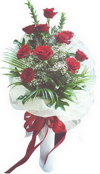  Ankara İnternetten çiçek siparişi  10 adet kirmizi gülden buket tanzimi özel anlara