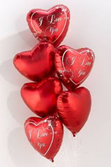  Ankara hediye çiçek yolla  6 adet kirmizi folyo kalp uçan balon buketi