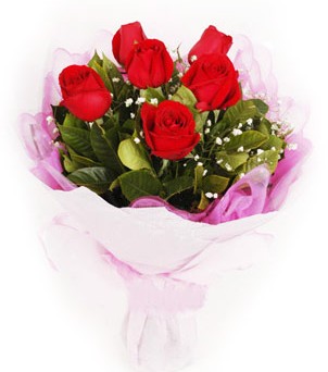  Ankara hediye sevgilime hediye çiçek  kırmızı 6 adet gülden buket