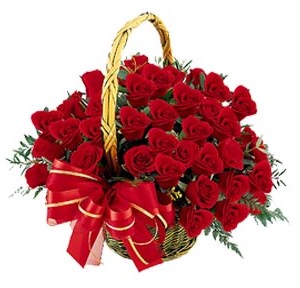  Ankara İnternetten çiçek siparişi  41 adet kırmızı gül sepeti aranjmanı