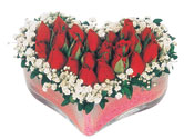  Ankara çiçekçi telefonları  mika kalpte kirmizi güller 9 