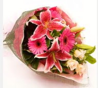 1 dal kazablanka ve mevsim çiçekleri  Ankara internetten çiçek siparişi 