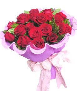 12 adet kırmızı gülden görsel buket  Ankara çiçekçi mağazası 