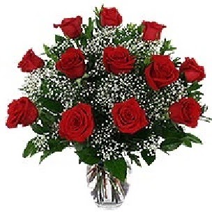  Ankara çiçekçi mağazası  12 adet kırmızı gülden vazo tanzimi