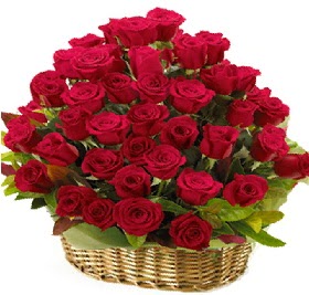 41 adet kırmızı gül sepet içerisinde  Ankara çiçek online çiçek siparişi 