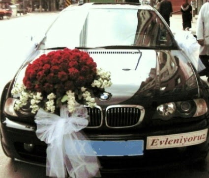 Görsel gelin arabası süslemesi  Ankara çiçek mağazası , çiçekçi adresleri 