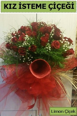41 adet kırmızı gülden kız isteme buketi  Ankara çiçek satışı 