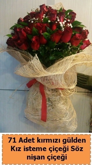 71 adet kırmızı gül söz nişan çiçeği  Ankara çiçek satışı 