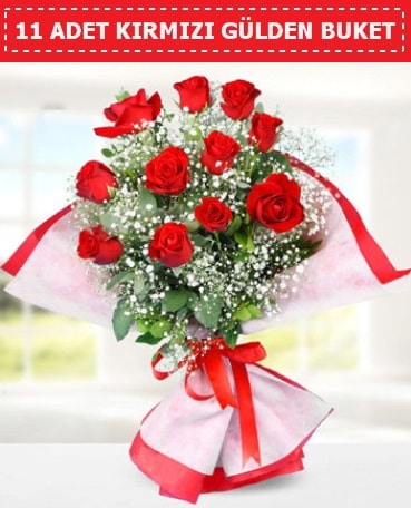 11 Adet Kırmızı Gül Buketi  Ankara internetten çiçek siparişi 