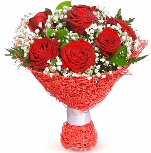 7 adet kırmızı gül buketi  Ankara çiçekçiler 