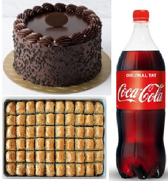 4 ile 5 kiilik ya pasta 1 lt cola 1 kg baklava